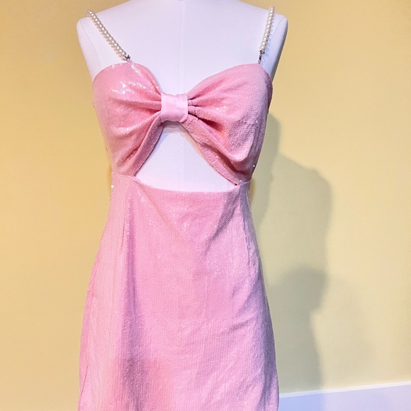 Princess Polly Pink Sequin Dress - Picture 1 of 3